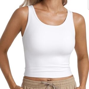 NWOT Women's White Sleeveless Athletic Tank Top
